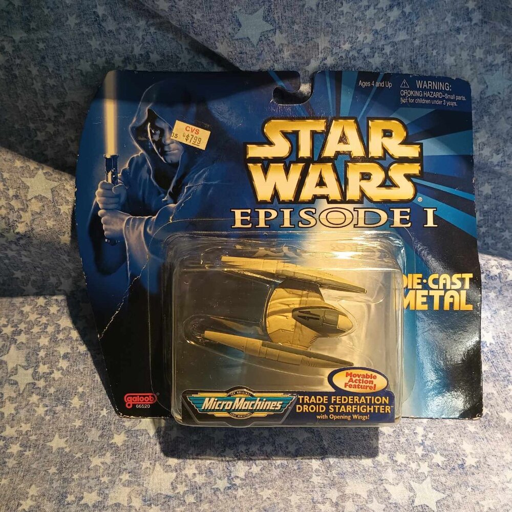 NIB Star Wars-Micro Machines - Episode 1 Trade Federation Droid Starfighter-1998